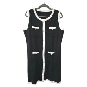 Womens Classy Black and White Sleeveless Dress Preppy Size XXL NEW